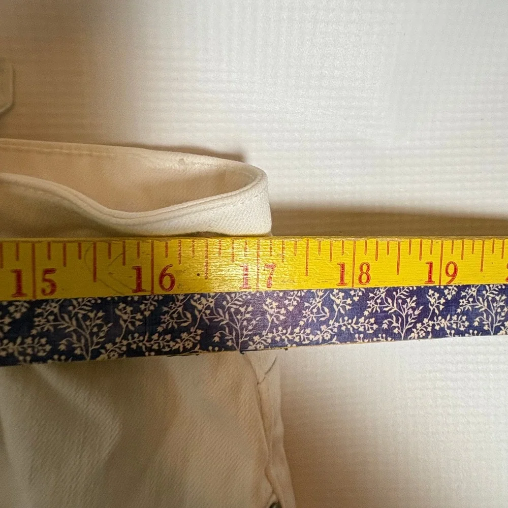 Eileen Fisher Womens White Skinny Slim Leg‎ Jeans Size 14 Made in USA Stretch